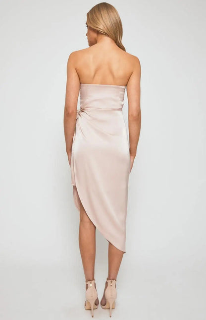 Strapless Satin Dress - Shweetcheeks Collection